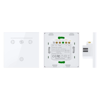 Comutator tactil inteligent pentru ventilator Wifi Tuya cu intrerupator luminos